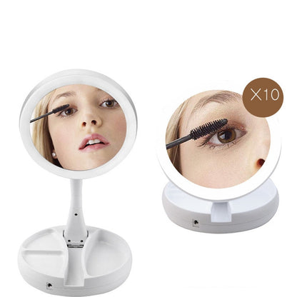 LuminaFold Vanity Mirror